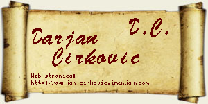 Darjan Ćirković vizit kartica